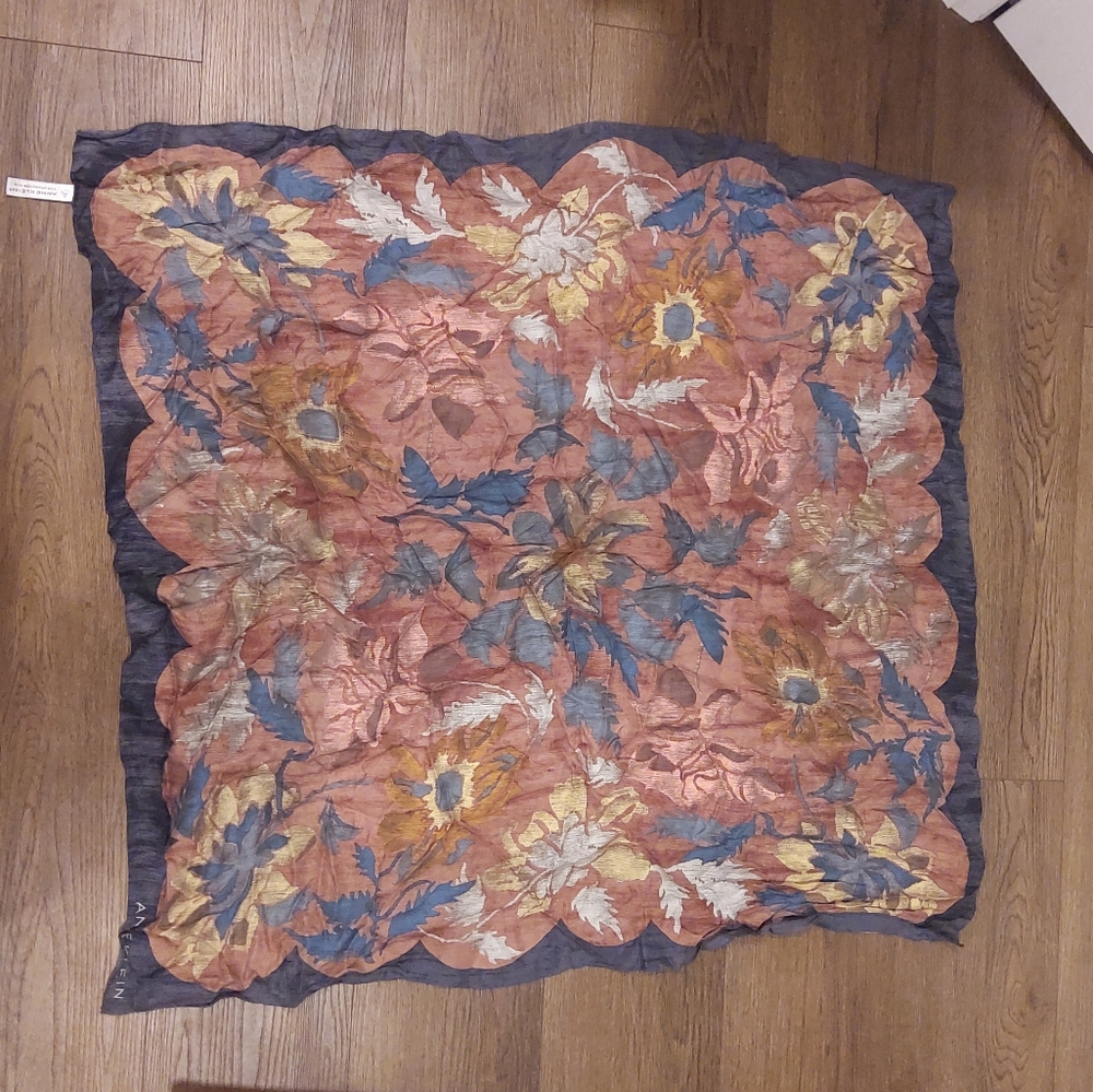 Anne Klein Floral Silk Scraf